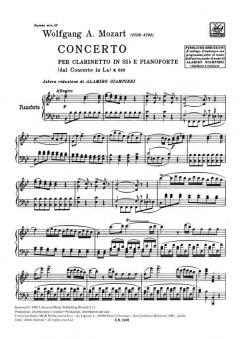 Concerto For Clarinet K622 von Wolfgang Amadeus Mozart 