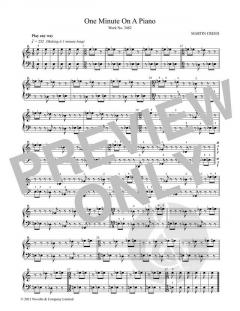 One Minute On A Piano von Martin Creed (Download) 