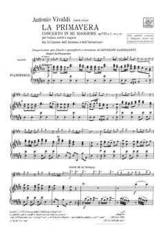 Concerto E Major Flute Piano Reduction RV269 Op. 8 Nr. 1 von Antonio Vivaldi 