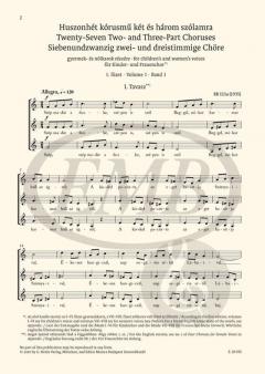 Werke für Kinder- und Frauenchor von Béla Bartók 