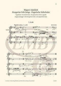 Werke für gemischten Chor von Béla Bartók 