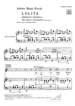 Lolita Soprano Or Tenor With Piano Serenata Spagnola Italian English 