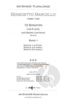 12 Sonaten op. 2 - Band 1 (Sonaten 1-3) von Benedetto Marcello 