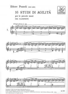 16 Studi Di Agilita per Le Piccole Mani von Ettore Pozzoli 