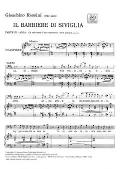 La Calunnia B/pno It e Un Venticello Barbiere Di Siviglia Act1 von Gioachino Rossini 