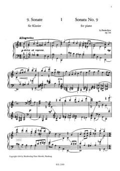 Sonate Nr. 9 op. 10 von Sergei Sergejewitsch Prokofjew für Klavier im Alle Noten Shop kaufen