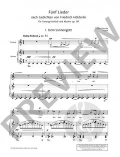 Fünf Lieder op. 99 von Stefan Heucke 