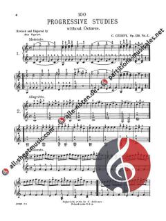 One Hundred Progressive Studies Without Octaves Op.139 von Carl Czerny 