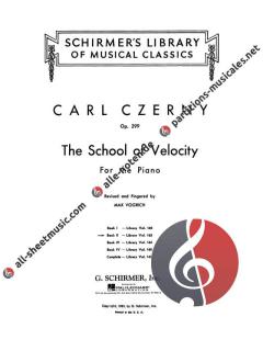 School Of Velocity Op.299 Book 2 For Piano von Carl Czerny 