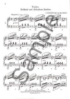 12 Brilliant and Melodious Studies Op.105 von Friedrich Burgmüller 