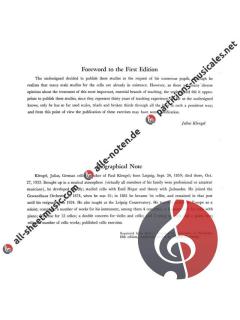 Technical Studies For The Violoncello Vol. 1 von Paul Klengel im Alle Noten Shop kaufen