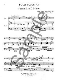Four Sonatas For Oboe And Piano von Georg Friedrich Händel im Alle Noten Shop kaufen