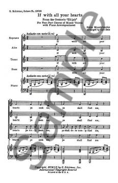 If With All Your Hearts From Elijah (Felix Mendelssohn Bartholdy) 