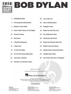 Bob Dylan - Super Easy Songbook von B. Dylan 
