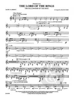 Lord of The Rings: The Fellowship of The Ring (Highlights) von Howard Shore (Download) 