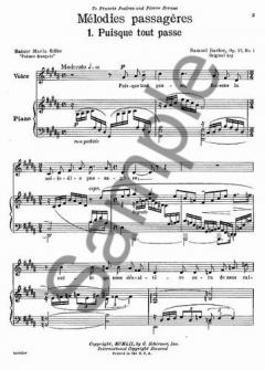 Melodies Passageres von Samuel Barber 