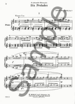 Six Preludes Op.6 For Piano von Robert Muczynski 