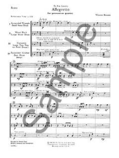 Allegretto For Percussion Quartet von Warren Benson im Alle Noten Shop kaufen