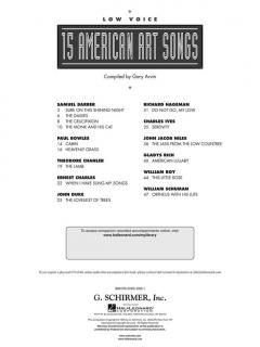 15 American Art Songs Low Voice 