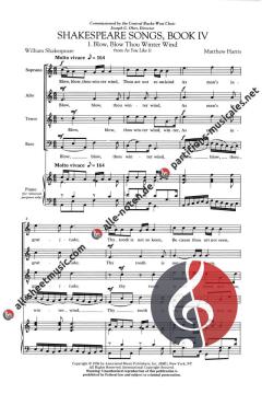 Shakespeare Songs Book 4 (Matthew Harris) 