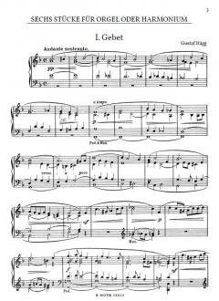 Ausgewählte Stücke für Orgel (man.) oder Harmonium von Gustaf Hägg im Alle Noten Shop kaufen