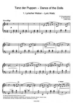 Dances of the Dolls (7 Easy Pieces) Piano Vaap Edition von Dmitri Schostakowitsch für Klavier im Alle Noten Shop kaufen
