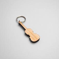 Schlüsselanhänger Violine Ahorn massiv 