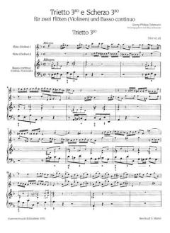 3 Trietti Metodichi e 3 Scherzi Heft 3 von Georg Philipp Telemann 