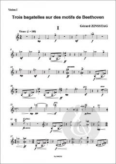 3 bagatelles sur des motifs de Beethoven von Gérard Zinsstag 