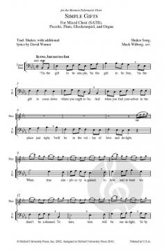 Simple Gifts von Mack Wilberg (Download) 