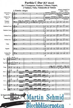 Parthia C-Dur  von Johann Joseph Fux 