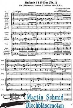Sinfonia à 8 D-Dur Nr.1  von Johann Christian Hertel 