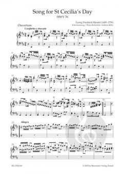 Song for St Cecilia´s Day HWV 76 von Georg Friedrich Händel 