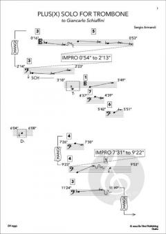 Plus(X), Solo for Trombone von Sergio Armaroli 
