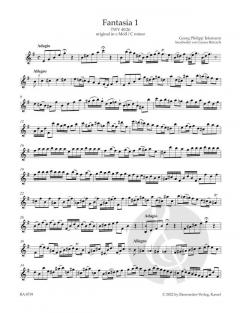 12 Fantasien für Viola da Gamba ohne Bass TWV 40:26-37 von Georg Philipp Telemann (Download) 