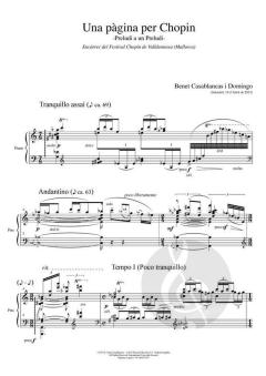 Una pagina per Chopin von Benet Casablancas 