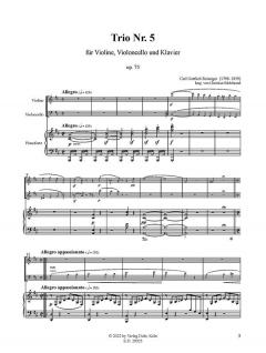 Klaviertrio Nr. 5 D-Dur op. 75 (ca. 1832) von Carl Gottlieb Reissiger 