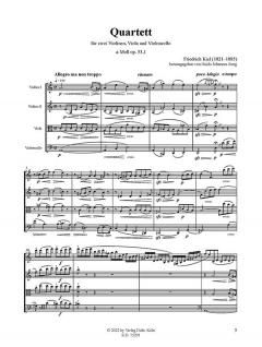 Streichquartett a-Moll op. 53/1 (1869) von Friedrich Kiel im Alle Noten Shop kaufen (Partitur)