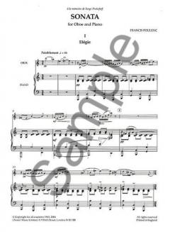Sonata For Oboe And Piano von Francis Poulenc im Alle Noten Shop kaufen