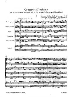 Concerto all'unisono op. 2 Nr. 6 D-Dur 