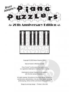 Bruce Adolphe's Piano Puzzlers-20th Anniversary Edition 