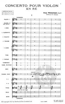 Violinkonzert Nr. 1 op. 19 von Sergei Sergejewitsch Prokofjew 