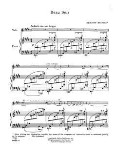 Beau Soir von Claude Debussy 