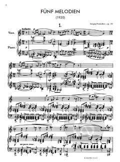 5 Melodien op.35 von Sergei Prokofjew 