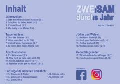 Zweisam durchs Jahr - 2. Stimme in C (Bassschlüssel) 