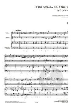 6 Triosonaten Vol. 1 op. 2/1 von Frederich Ernest Fisher 