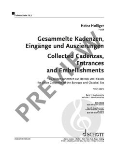 Gesammelte Kadenzen, Auszierungen und Bearbeitungen 16/1: Solokonzerte 