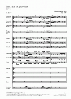 Jesu, nun sei gepreiset von Johann Sebastian Bach (Download) 