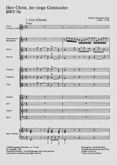 Herr Christ, der einge Gottessohn von Johann Sebastian Bach (Download) 