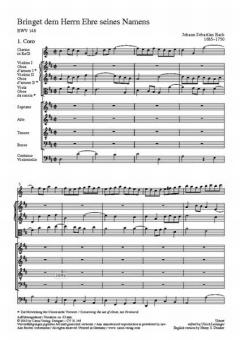 Bringet dem Herrn Ehre seines Namens von Johann Sebastian Bach (Download) 